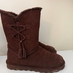 Women’s Bear Paw Chocolate Brown Tall Boots Size 11